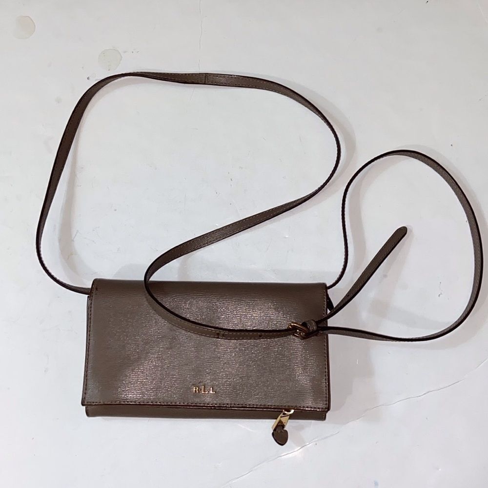 Lauren Ralph Lauren Leather Ralph Mini Crossbody Bag & Wallet Handbag